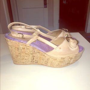 Diba Size 10 Cork Platform Slingback New In Box